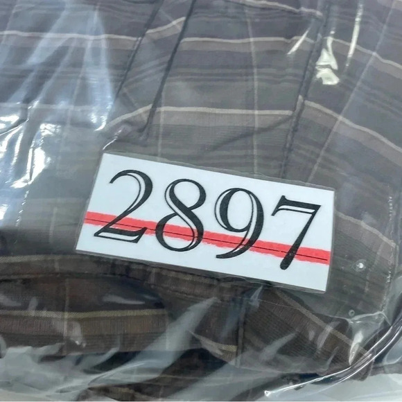 OP Mens Size 38 plaid brown bermuda shorts 2897 - Picture 9 of 9